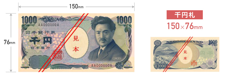 千円札のサイズ