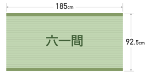 畳:六一間のサイズ
